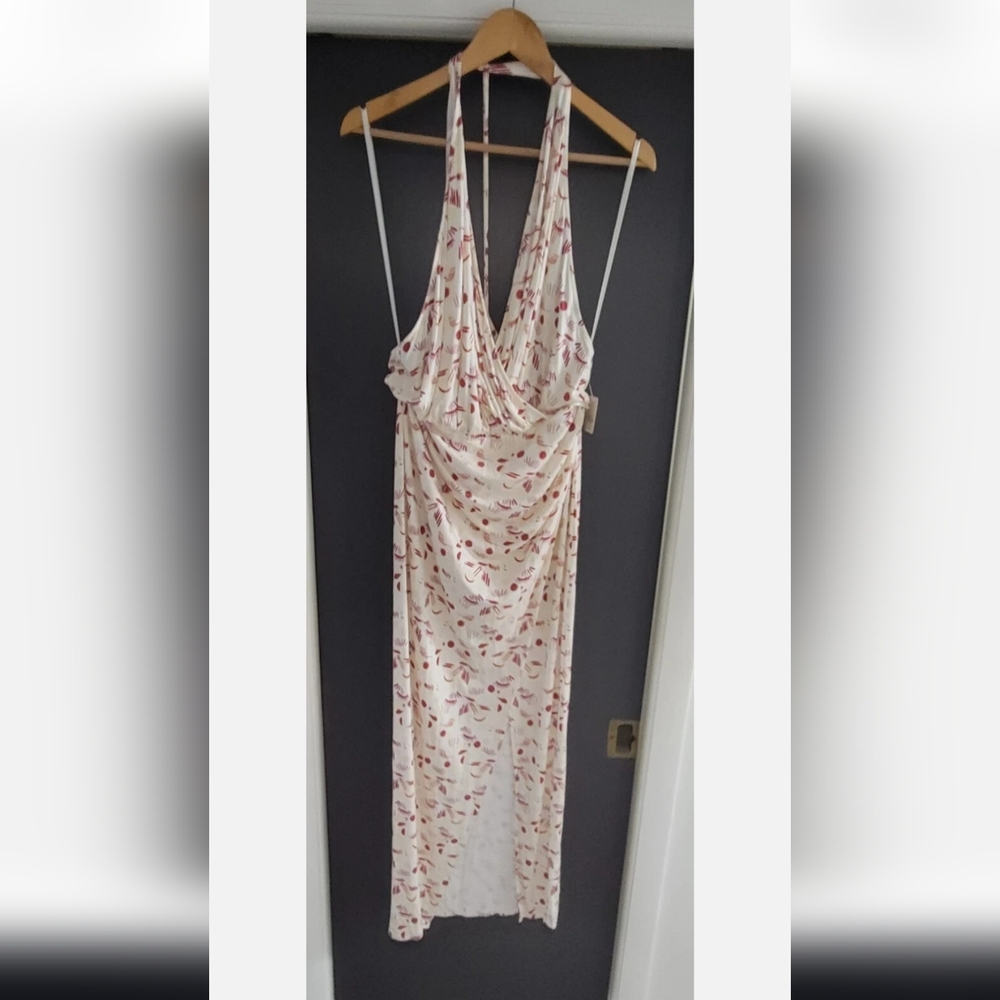 Free People Dress Women Size S Cream Multicolor Daria Maxi